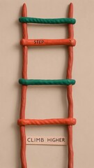 Colorful Ladder with Motivation Words to Inspire Personal Growth