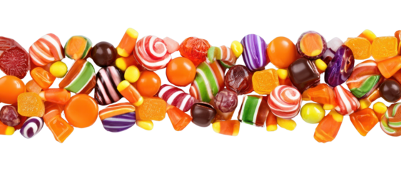 PNG Colorful assortment of sweet candies.