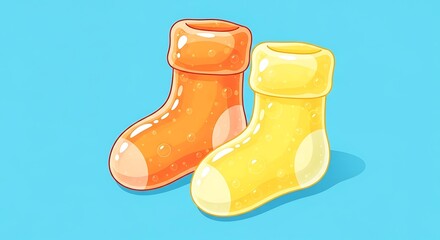 Colorful Socks Pair Illustration.