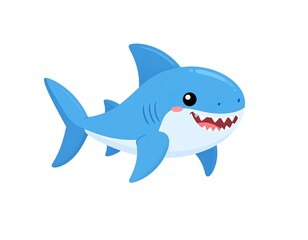 Cute cartoon shark illustration