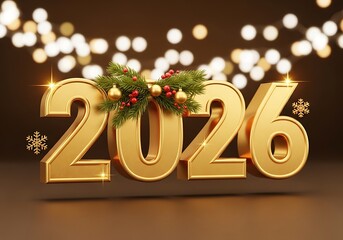Happy New Year 2026 Golden Numbers.
