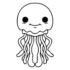 Smiling Jellyfish Cartoon