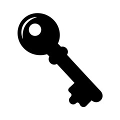 Silhouette of a classic key symbolizing security, access, and unlocking potential