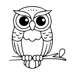 Stylized Owl Drawing