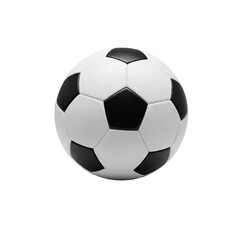 Fototapeta premium Black and White Classic Soccer Ball Isolated on Black Background Sports Equipment Football on transparent background