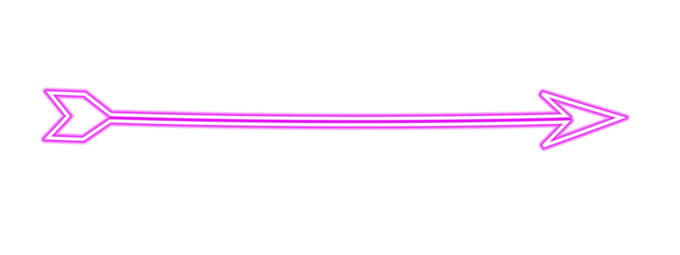 Bright pink neon arrow pointing to the right on a black background