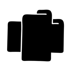 Obraz premium Simple Black and White Image of Documents or File Folders