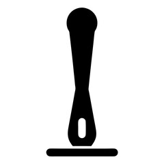 A simple silhouette of a stamp, great for marking documents and files