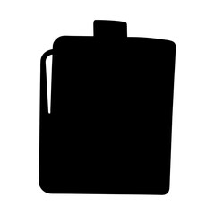 Silhouette illustration of a large marker or highlighter with bold lines