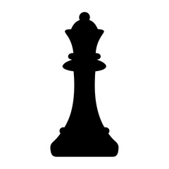 Black Chess Queen Silhouette Representing Strategy Power and Strategic Thinking