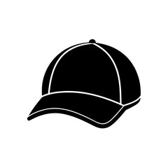 cap silhouette black vector icon style simple shape