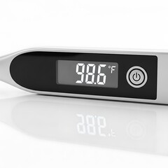 Digital Thermometer Reading 98.6 Degrees Fahrenheit.