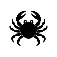 crab silhouette black vector icon style simple shape