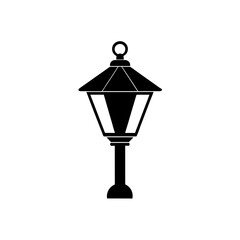 lamp silhouette black vector icon style simple shape