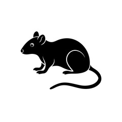 Obraz premium mouse silhouette black vector icon style simple 
