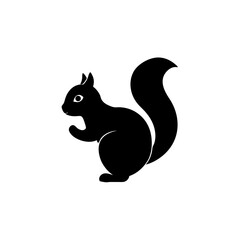 Cute Squirrel Silhouette Icon