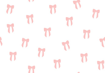 Obraz premium Cute bow vector seamless pattern