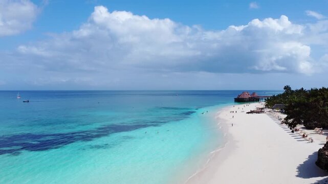 Aerial view of Kendwa Beach Zanzibar