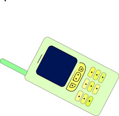 mobile phone icon isolated old technology retrofuturism retro vintage