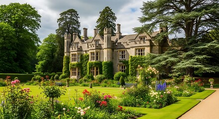 Fototapeta premium English Country House Garden.