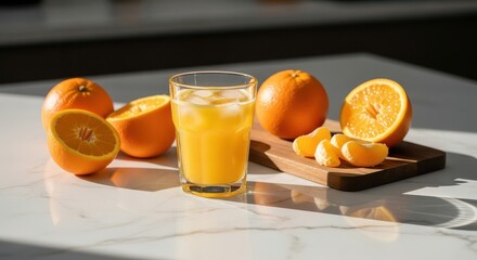 Obraz premium Fresh Orange Juice Still Life