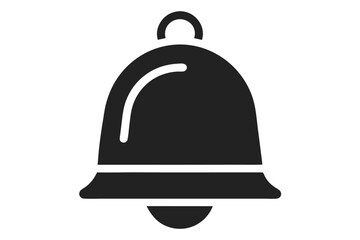 Bold simple black bell icon with clear ringing accent stands out gracefully