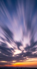 Fototapeta premium Sunset Sky with Streaked Clouds.