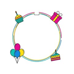 Birthday Celebration Frame Design.