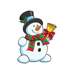 Santa Claus Outline Character Standing with Open Hands Vector Illustration for Greeting and Welcome