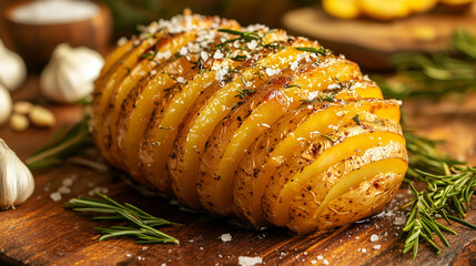 香ばしく焼き上げたハッセルバックポテト