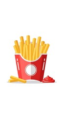 Delicious French Fries in a Box.