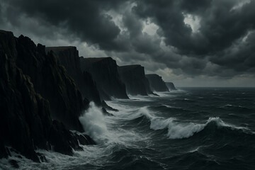 storm clouds over the sea