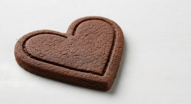 Heart-shaped chocolate cookies
