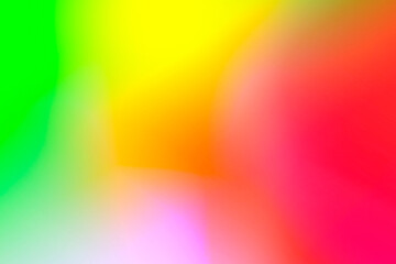 Vibrant gradient background of green yellow orange red pink