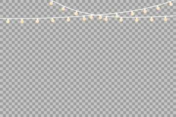 Warm Glowing Party String Lights Illustration