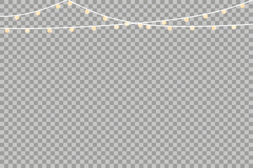 Golden Fairy Lights Decoration Overlay