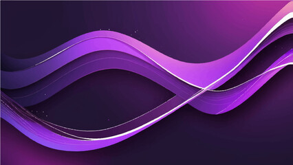 Abstract purple wave background design with smooth flowing lines and light effects