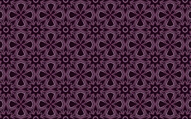 Pink and purple vintage seamless damask floral pattern wallpaper vector illustration background