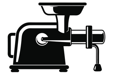 A black vintage extractor machine shows its mechanical shape and design clearly