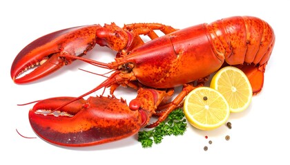 Fresh lobster with lemon and herbs