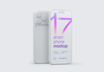 Clay Smartphone Mockup for App UI Designs