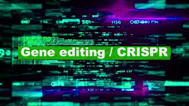 Gene editing CRISPR tech words HiTech Backgrounds