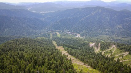 View from Kokuya mount near Teletskoe lake, Altai, Russia, Altai, Russia