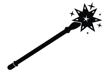 A magical black wand produces a sparkling starburst, hinting at enchanting possibilities