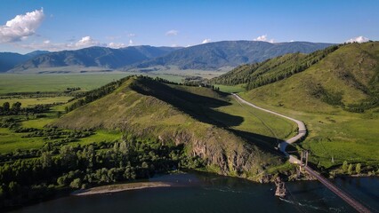Scenic view of Chike-Taman mountain pass, Altai, Russia