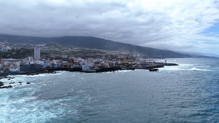 survol de Puerto de la Cruz, Tenerife, Îles Canaries, Espagne