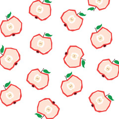 A charming pattern featuring delicate pink flowers with red outlines and green leaves. Perfect for spring-themed designs, stationery, or any project needing a touch of nature's beauty.