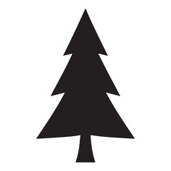 Spruce Tree Silhouette Vector Icon for Winter and Nature Design