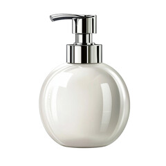 Obraz premium Elegant White Soap Dispenser Bottle with Pump for Clean and Modern Bathroom or Kitchen Decor and Personal Care Products transparent background