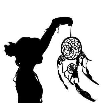 mujer con atrapasue&ntilde;os